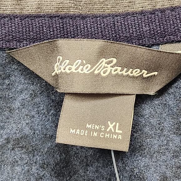 Eddie Bauer Sweater Mens XL Radiator QTR Zip Fleece Pullover Anti Pill Warm - Picture 12 of 15